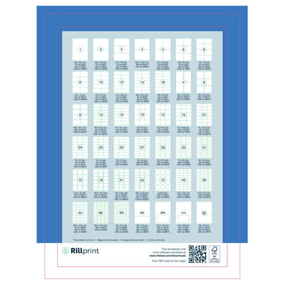 rillprint Etiquetas autoadhesivas 105x42,4 mm 1000 hojas blanco
