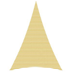 vidaXL Toldo Vela 5 x 7 x 7 m HDPE Triangular Amarillo y blanco