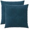 vidaXL Coj&iacute;n con almohada HEERLEN 2 uds. Azul Terciopelo