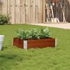 vidaXL Jardinera de madera maciza de pino marr&oacute;n 80x60 cm