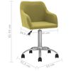 vidaXL Silla de comedor giratoria tela verde