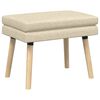 vidaXL Banco de Doble Capa Crema 60 x 40 x 46 cm Tela