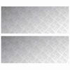 vidaXL Pelda&ntilde;o 2 uds. 100 x 40 cm Plateado Aluminio Rectangular