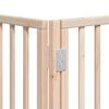 vidaXL Puerta para perros plegable 10 paneles madera de &aacute;lamo 800 cm