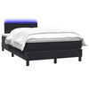 vidaXL Cama box spring con colch&oacute;n y LED terciopelo negro 120x210 cm