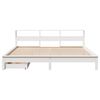vidaXL Cama con estanter&iacute;a sin colch&oacute;n madera maciza blanca 180x200 cm