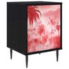 vidaXL Mesa de noche AACHEN Roble Negro 36 x 33 x 51 cm