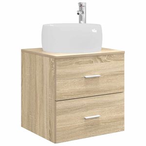 vidaXL Vanidad con Lavabo de Pared Roble Sonoma 49,5 x 44,5 x 66 cm