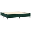 vidaXL Cama box spring con colch&oacute;n terciopelo verde oscuro 200x200 cm
