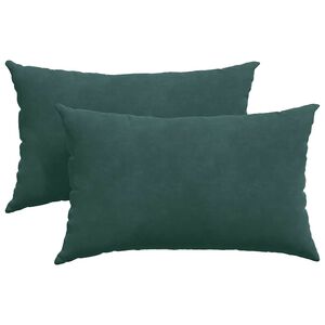 vidaXL Cojines de sof&aacute; 2 pcs Verde oscuro 50 x 30 cm Tela de pana