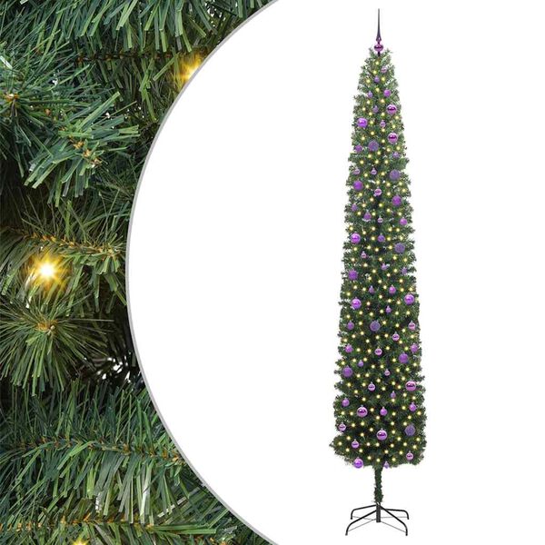 vidaXL &Aacute;rbol de Navidad artificial Verde 270 cm PVC, Acero y Pl&aacute;stico