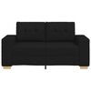 vidaXL Sofá Loveseat de tela negra de 120 cm