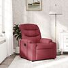 vidaXL Sill&oacute;n reclinable de tela rojo tinto