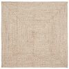 vidaXL Alfombra de &aacute;rea Natural y Blanco 120 x 120 cm yute