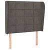 vidaXL Cabecero con orejas de terciopelo gris oscuro 93x23x118/128 cm