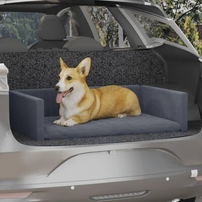 vidaXL Cama de maletero de coche para perros aspecto de lino 110x70 cm