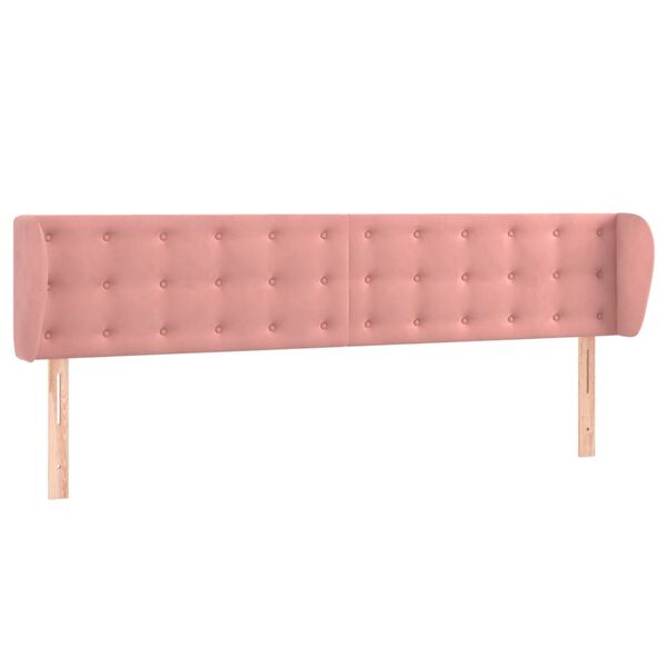 vidaXL Cabecero de terciopelo rosa 163x23x78/88 cm