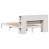 vidaXL Cama con estantería sin colchón madera maciza blanca 135x190 cm