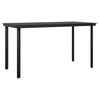 vidaXL Set comedor de jard&iacute;n 5 pzas y cojines rat&aacute;n sint&eacute;tico y vidrio