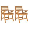 vidaXL Sillas de jard&iacute;n 2 uds madera maciza acacia 58x58x87 cm
