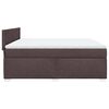 vidaXL Cama box spring con colch&oacute;n tela marr&oacute;n oscuro 180x200 cm