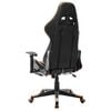 vidaXL Silla de gaming con reposapi&eacute;s cuero sint&eacute;tico negro y naranja