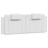 vidaXL Cabecero de cama acolchado Viana cuero sint&eacute;tico blanco 140 cm