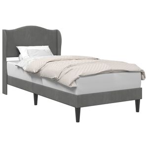 vidaXL Estructura de cama Gris oscuro 90 x 190 cm Terciopelo