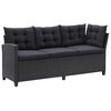 vidaXL Juegos de muebles de exterior Negro rat&aacute;n sint&eacute;tico