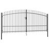 vidaXL Puerta de valla de doble puerta Woerden con punta de lanza 400x224,5 cm