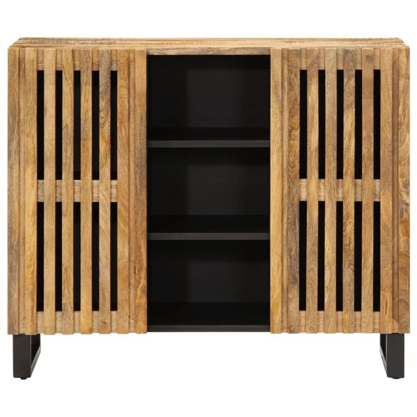 vidaXL Aparador de madera maciza de mango rugosa 90x34x75 cm