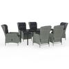 vidaXL Juego de comedor de jard&iacute;n 7 piezas rat&aacute;n sint&eacute;tico gris