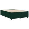 vidaXL Estructura cama sin colch&oacute;n terciopelo verde oscuro 140x200 cm