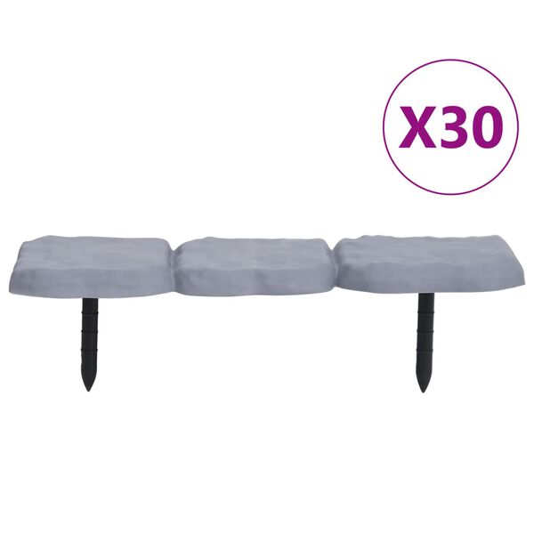 vidaXL Bode de c&eacute;sped con estacas 30 unidades PP