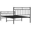 vidaXL Estructura cama sin colch&oacute;n con estribo metal negro 100x200 cm