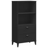 vidaXL Librer&iacute;a VIKEN madera de ingenier&iacute;a negro 60x35x123 cm