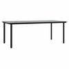 vidaXL Conjunto de Comedor de Jard&iacute;n 7 pcs Negro rat&aacute;n sint&eacute;tico