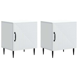 vidaXL Armario de Noche 2 pcs 43 x 34,5 x 50 cm Madera de Ingenier&iacute;a