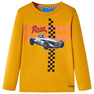 vidaXL Camiseta infantil de manga larga color ocre 104