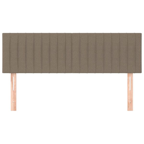 vidaXL Cabeceros 2 unidades tela gris taupe 72x5x78/88 cm