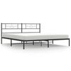 vidaXL Estructura cama sin colch&oacute;n con cabecero metal negro 193x203 cm
