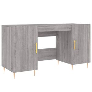 vidaXL Escritorio madera de ingenier&iacute;a gris Sonoma 140x50x75 cm
