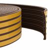 vidaXL Sello de ventana autoadhesivo Marr&oacute;n 15 x 8 mm 100 m