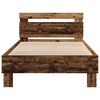 vidaXL Estructura de cama con cabecera Madera vieja 100 x 200 cm