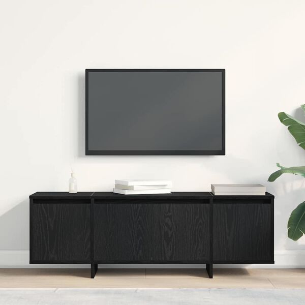 vidaXL Gabinete de TV Roble Negro 120 x 30 x 40,5 cm