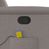 vidaXL Sill&oacute;n de masaje reclinable de tela gris taup&eacute;