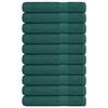 vidaXL Toallas 10 uds 100% algod&oacute;n verde 100x200 cm 600 gsm