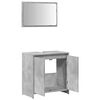 vidaXL Set muebles de baño 2 piezas madera contrachapada gris hormigón