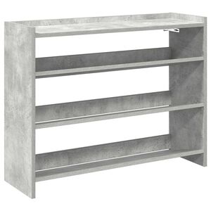 vidaXL Zapatero madera contrachapada gris hormig&oacute;n 80x25x62 cm
