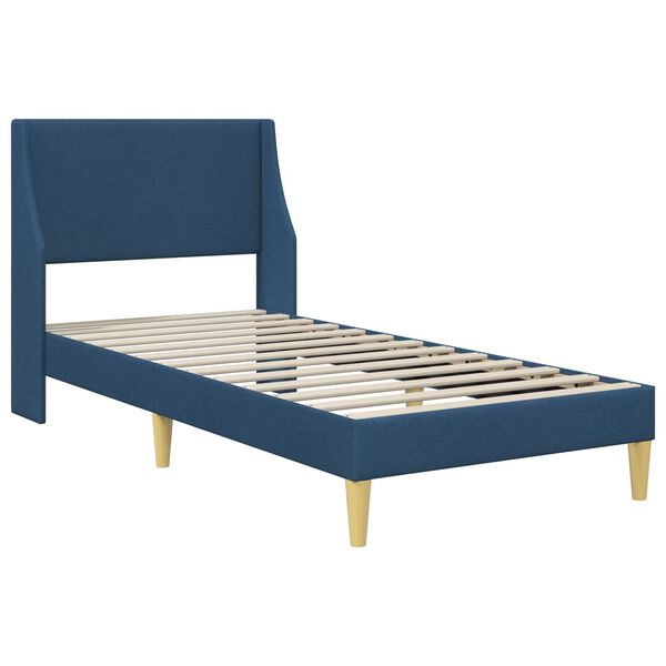 vidaXL Estructura de cama con cabecera Azul 100 x 200 cm tela